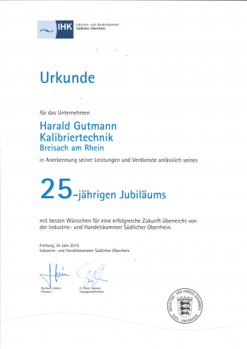 Urkunde 25 j.Jubiläum Urkunde 25 j.Jubiläum